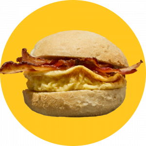 Egg and Bacon Roll