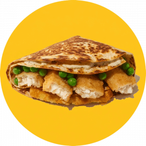 Loaded Fish Finger Crunch Wrap